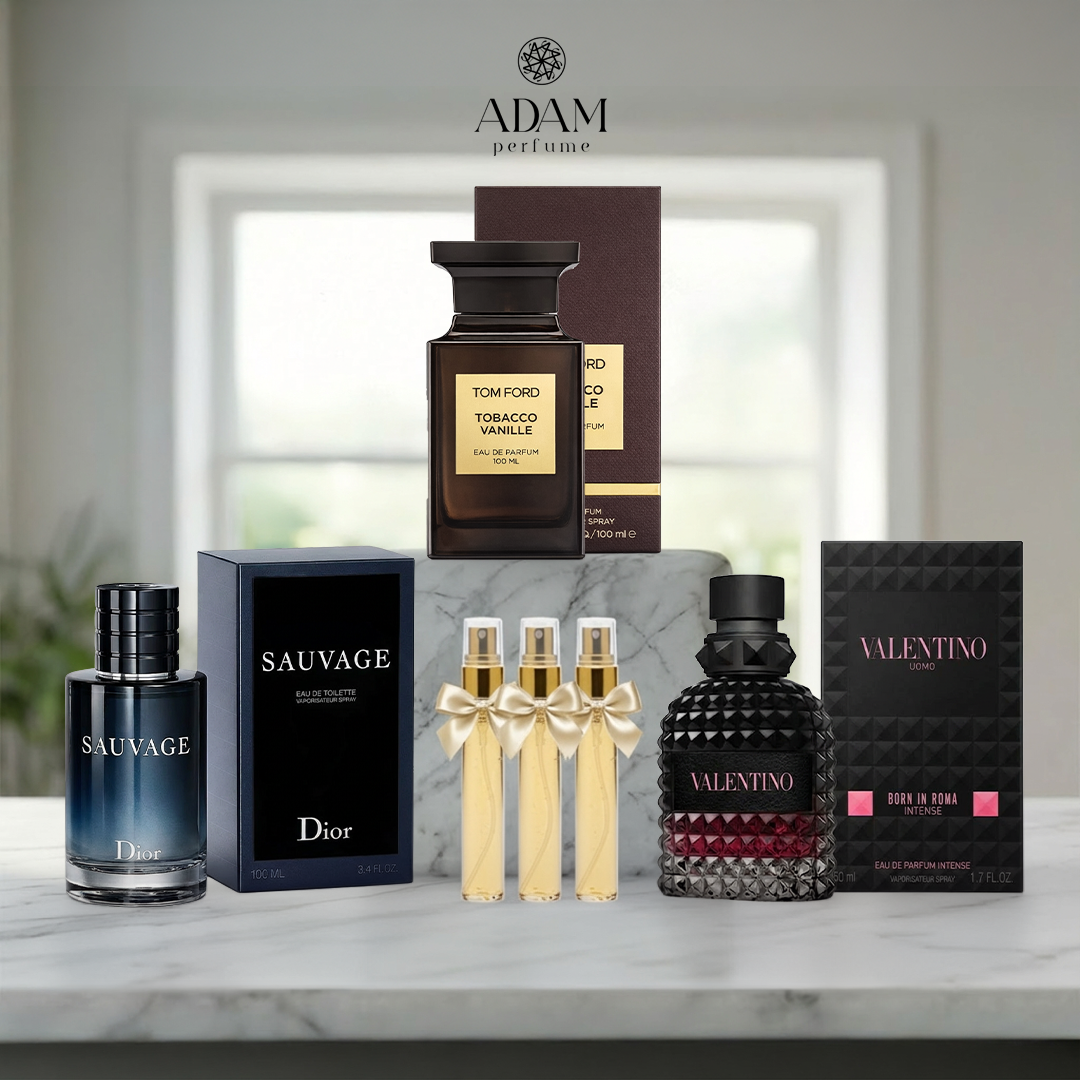 Valentino 100 ml + Sauvage 100 ml + Tobacco Vanilla 100 ml