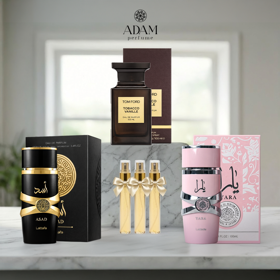 Asad 100 ml + Tobacco Vanilla 100 ml + Yara Pink 100 ml