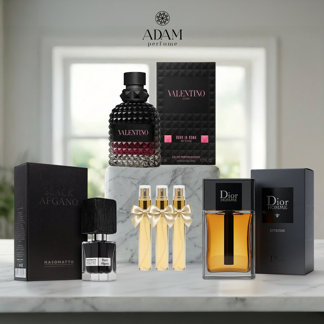 Valentino 100 ml + Black Afgano 100 ml + Dior Intense 100 m