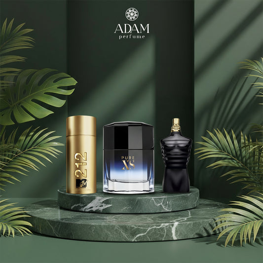 212 MTV 100ml + Pure XS 100ml + Jean Paul Black 100ml