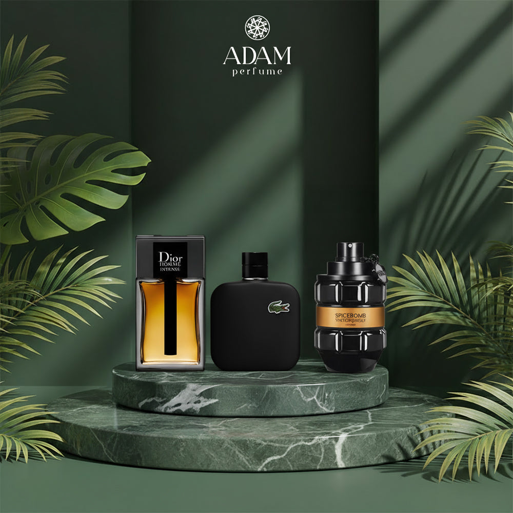 Dior Intense 100ml + Lacoste Black 100ml + Spice Bomb 100ml