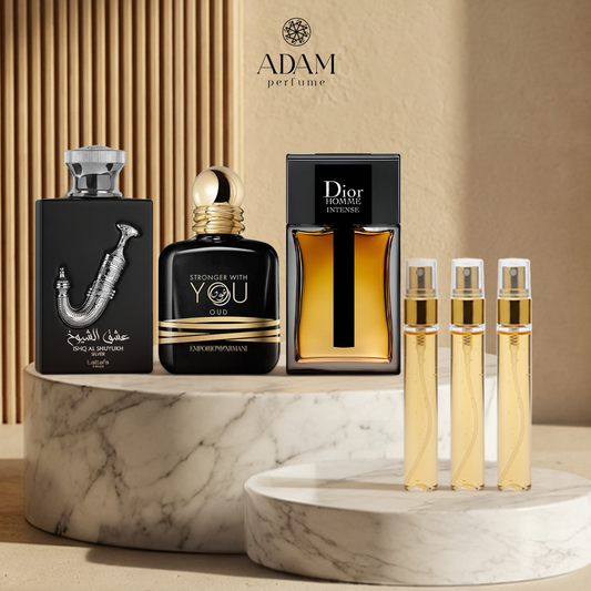 Ishq Al Shuyukh 100ml + Dior  intense 100ml + strong with you oud  100 ML