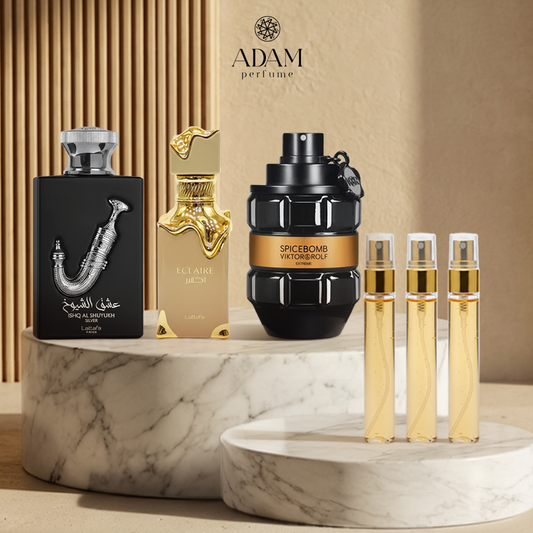 Ishq Al Shuyukh 100 ml + ECLAIRE 100 ml + spicebomb 100 ml