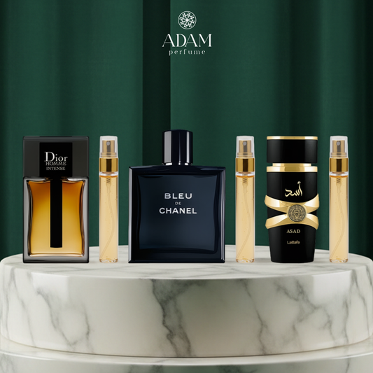 Dior Intense 100ml + Bleu de Chanel 100ml + Asad 100ml
