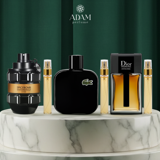 Dior Intense 100ml + Lacoste Black 100ml + Spice Bomb 100ml